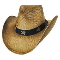 Stars and Stripes Straw Western Hat