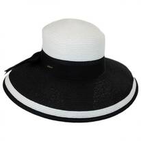 Color Block Toyo Straw Lampshade Hat