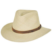 Leather Band Panama Straw Outback Hat