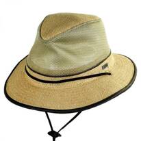 Mesh Crown Hemp Fabric Safari Fedora Hat