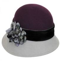 Petal Two-Tone Wool Felt Cloche Hat