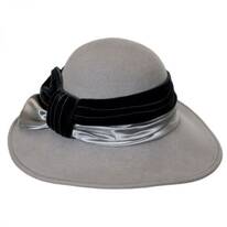 Satin Velvet Drape Wool Felt Swinger Hat
