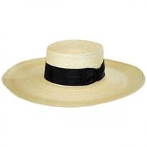 Sunny Mexican Palm Leaf Straw Boater Hat