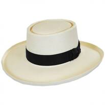 Colonel Shantung Straw Gambler Hat