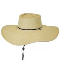 Wide Brim Toyo Straw Gambler Hat