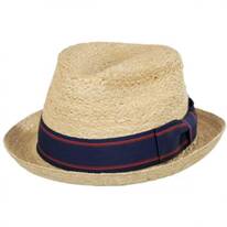 Golden Hill Raffia Straw Fedora Hat