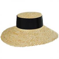 Chevron 4.5 Inch Brim Wheat Braid Lampshade Hat