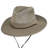 Cotton Blend Mesh Safari Fedora Hat