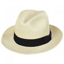 Grade 8 Panama Straw Fedora Hat