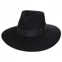Joanna Wool Felt Fedora Hat - Black