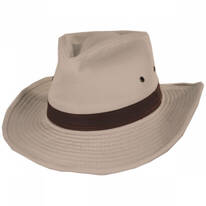 Cotton Twill Outback Fedora Hat