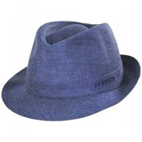 Linen Delave Trilby Fedora Hat