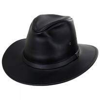 Leather Safari Fedora Hat