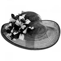 Flor Dela Mar Sinamay Straw Wide Brim Boater Hat