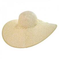 Tiffany Toyo Straw Wide Brim Swinger Sun Hat - Two Tone