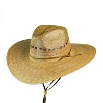 Gardener Lattice Palm Straw Wide Brim Hat