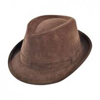 B2B Jaxon Corduroy C-Crown Trilby Fedora Hat
