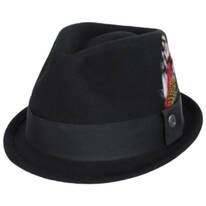 B2B Jaxon Dekker Crushable Wool Felt Trilby Fedora Hat