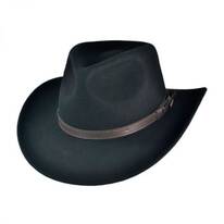 B2B Jaxon Crushable Wool Felt Outback Fedora Hat