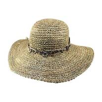 Bohemian Seagrass Straw Floppy Sun Hat