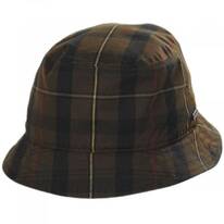 British Millerain Waxed Plaid Cotton Rain Bucket Hat