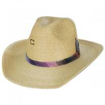 Poncho Palm Straw Western Hat