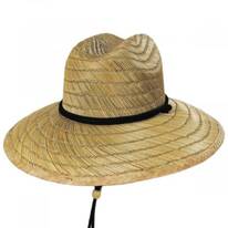 California Flag Rye Straw Lifeguard Hat