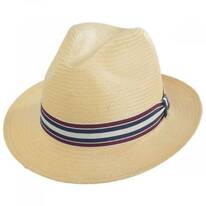 Capital Striped Band Toyo Straw Fedora Hat