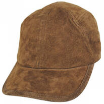 Cascade Suede Leather Fitted Baseball Cap