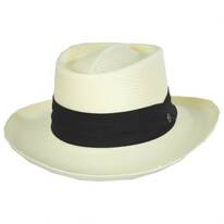 Toyo Straw Gambler Hat - Black Band
