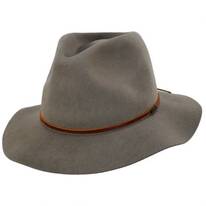 Wesley Packable Wool Felt Fedora Hat - Khaki