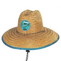 Marlin Coconut Straw Lifeguard Hat