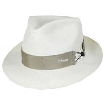 Cassatt Reversible Band Grade 8 Panama Straw Fedora Hat - Bleach