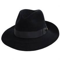 Obsidian Beaver/Chinchilla Fur Felt Fedora Hat