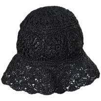 Boho Crochet Toyo Straw Bucket Hat