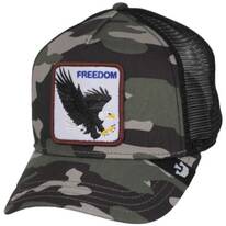 Freedom Mesh Trucker Snapback Baseball Cap - Camouflage
