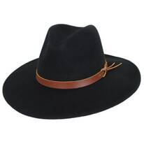 Field Proper Wool Felt Fedora Hat - Black