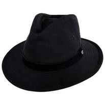 Messer X Adventure Cotton Safari Fedora Hat - Black