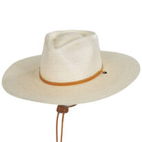 Vintage Couture Canyon Moon Palm Straw Rancher Fedora Hat