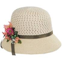 Toyo Straw Mum Flower Cloche Hat