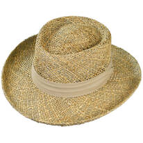B2B Jaxon Pebble Beach Seagrass Straw Gambler Hat