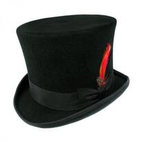 B2B Jaxon Victorian Wool Felt Top Hat (Black)