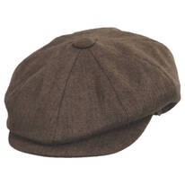 B2B Baskerville Hat Company Cardiff Cotton Herringbone Newsboy Cap