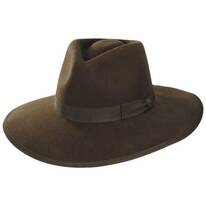 Jo Wool Felt Rancher Fedora Hat - Desert