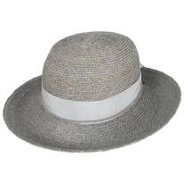 Newport Raffia Straw Sun Hat - Light Gray