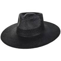 Jo Vent Crown Panama Straw Fedora Hat