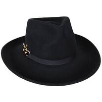 Odette Chain Wool Felt Fedora Hat