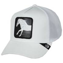 Platinum Stallion Mesh Trucker Snapback Baseball Cap