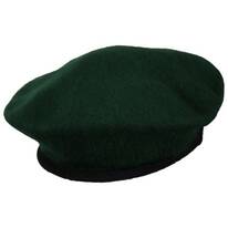 Wool Military Beret - Dark Green