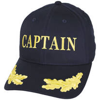 B2B Village Hat Shop Captain Snapback Baseball Cap - Navy Blue